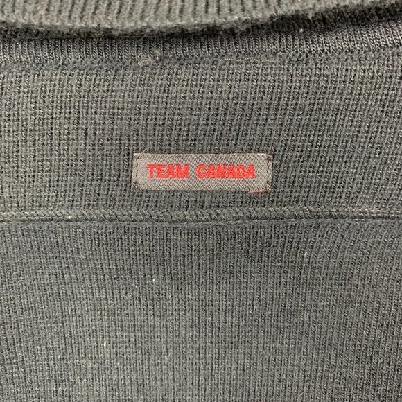 Vintage Nike NHL Men Sweater Large Black Collared Long Sleeve Team Canada Hockey - Picture 9 of 9